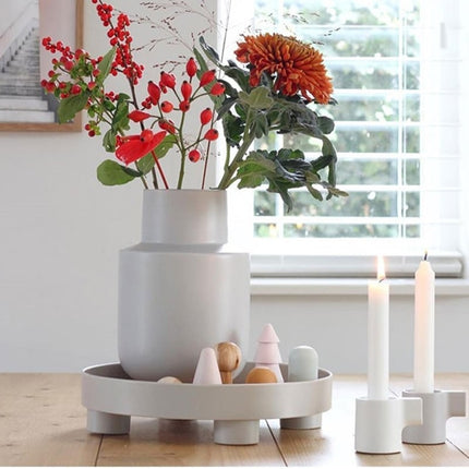 Round Shaped Plastic Tableware Storage Tray - Wnkrs