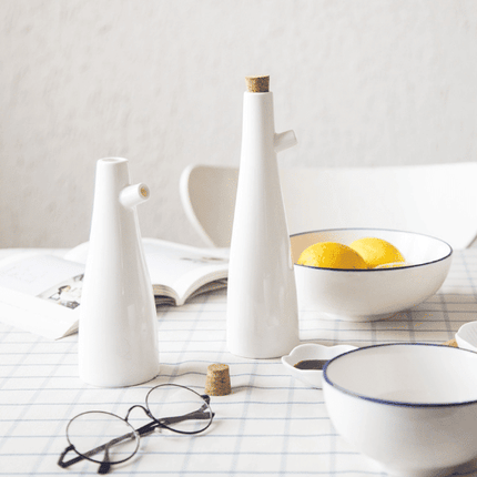 Mediterranean Style White Storage Bottles - Wnkrs