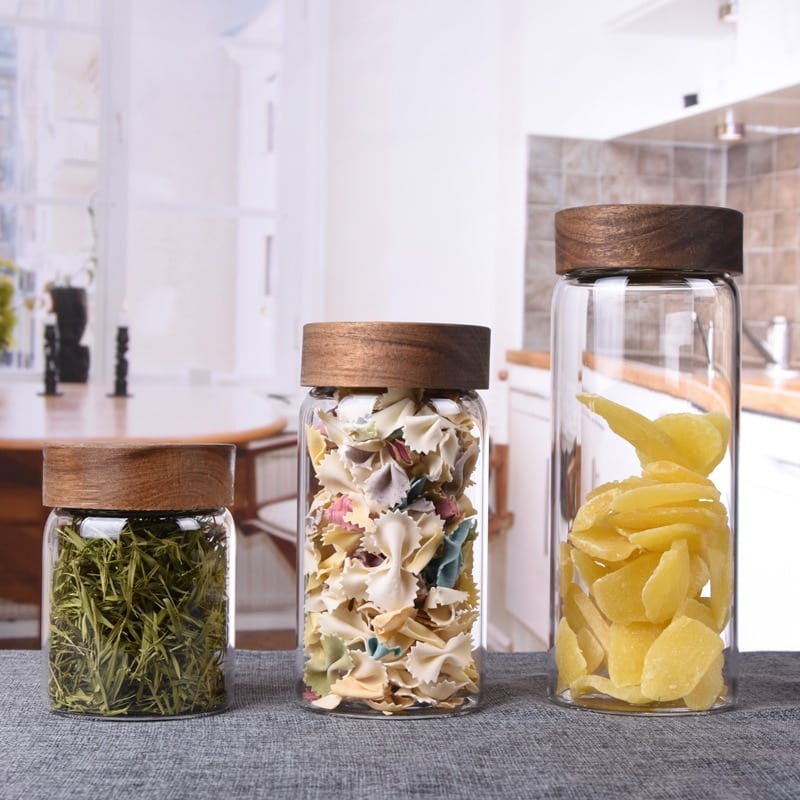 Kitchen Transparent Glass Storage Jars