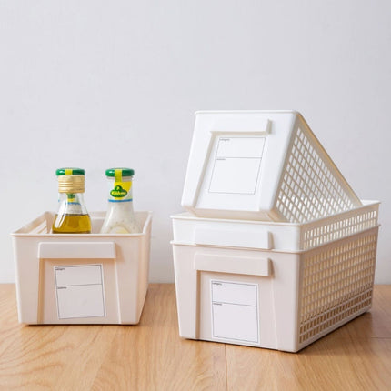 White/Beige Storage Basket - Wnkrs