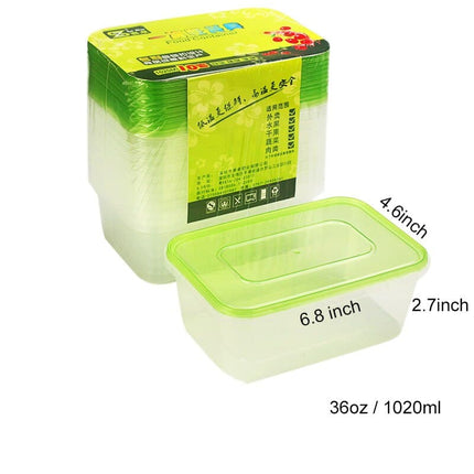 Disposable Plastic Containers with Lid 10 pcs Set - Wnkrs