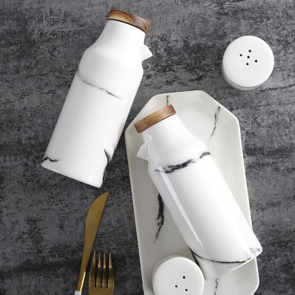 Ceramic Salt And Pepper Oil Bottle Set Porcelain - Wnkrs