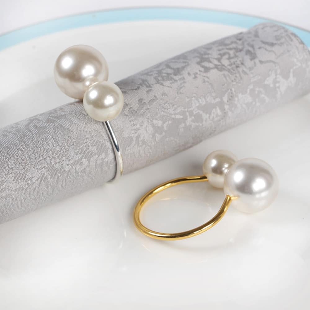 Pearl Napkin Ring 12 Pcs Set