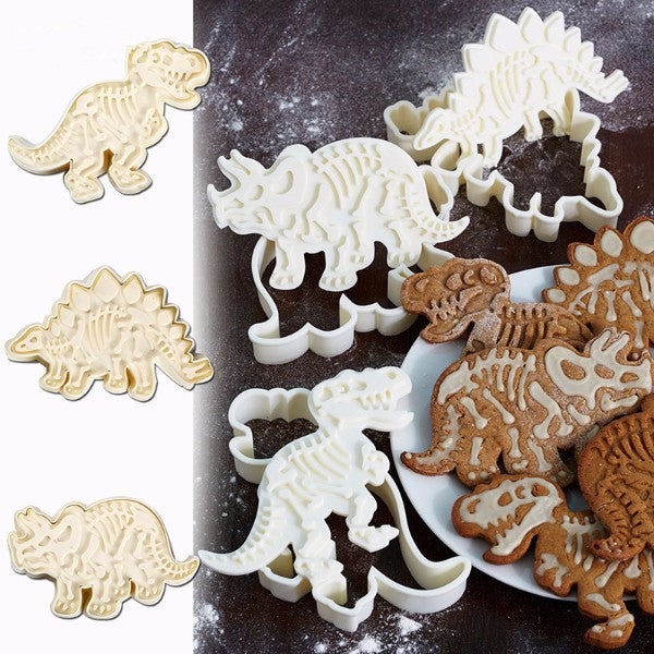 Creative Dinosaur Shaped Eco-Friendly Plastic Cookie Cutters Set - wnkrs