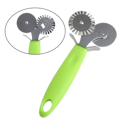 Convenient Eco-Friendly Stainless Steel Double Pizza Cutter - wnkrs