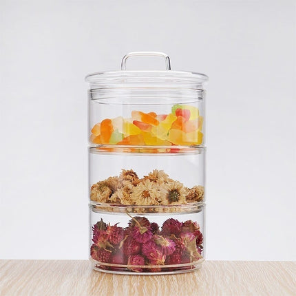 3 Layer Glass Food Storage Jar - wnkrs
