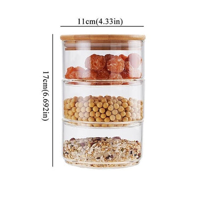 3 Layer Glass Food Storage Jar - wnkrs