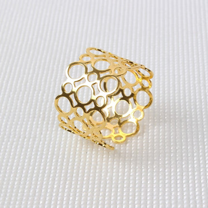12 Round Napkin Rings in Gold and Silver - wnkrs