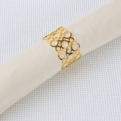 12 Round Napkin Rings in Gold and Silver - wnkrs