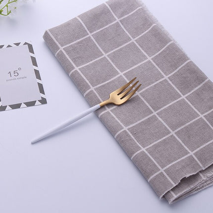 304 Stainless Steel Fork with Colorful Short Handle - wnkrs