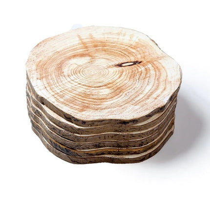 Natural Wood Cup Coaster 6 Pcs Set - wnkrs