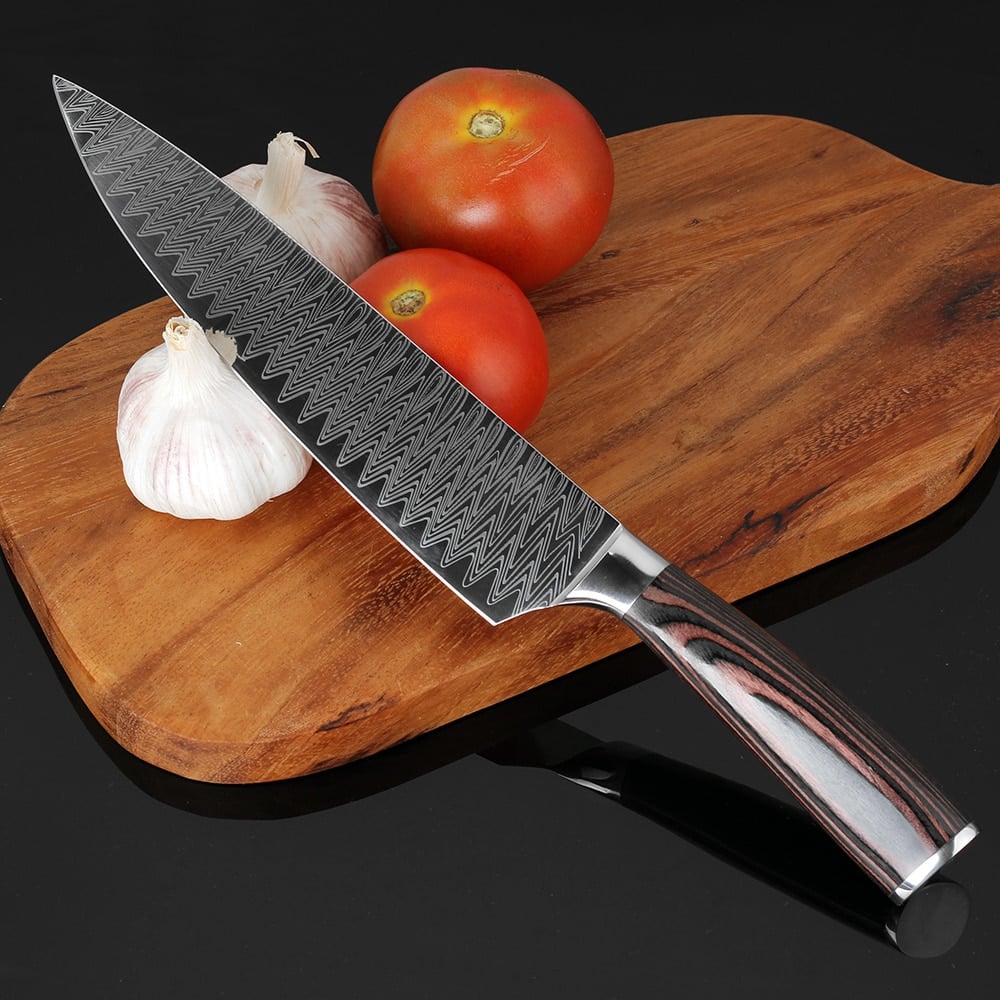 Damascus Steel Long Blade Kitchen Chef Knife