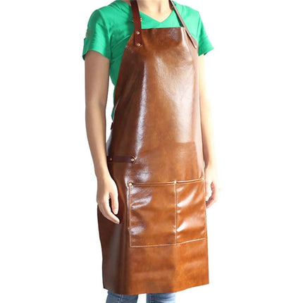 Unisex Leather Sleeveless Apron for Kitchen - wnkrs