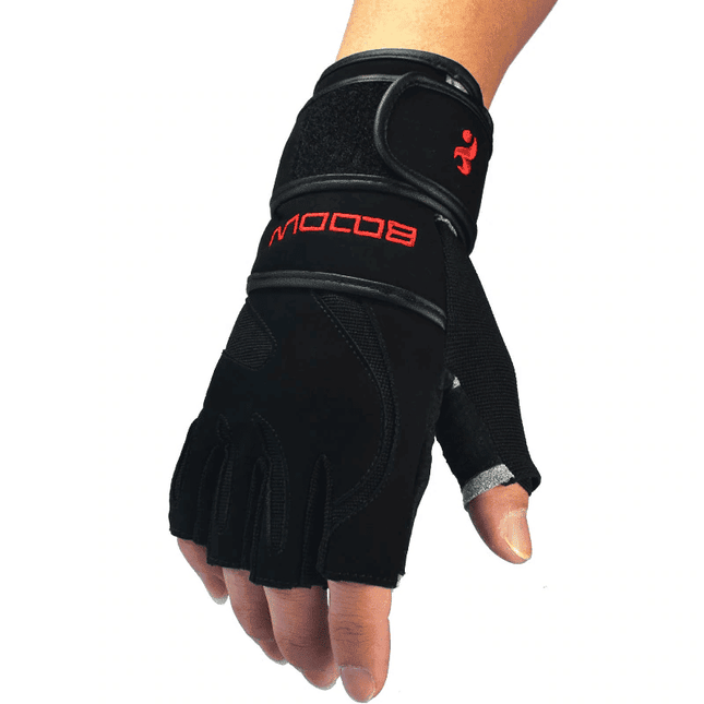 Men's Genuine Leather Half Finger Crossfit Gloves - Wnkrs