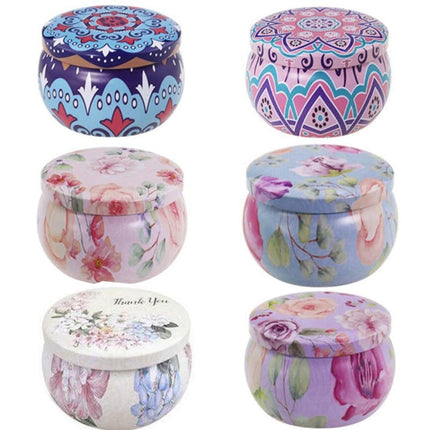 Candle Tin Jars 6 Pcs Set - Wnkrs