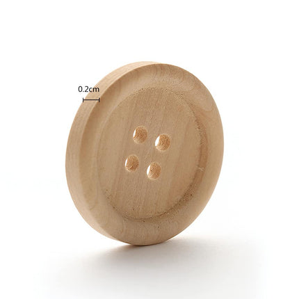 Set of 50 Round Wooden Buttons - wnkrs