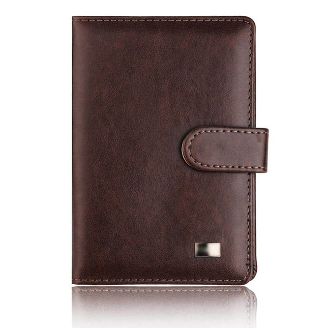 Men's Faux Leather Passport Cover with Driver License Compartment - Wnkrs