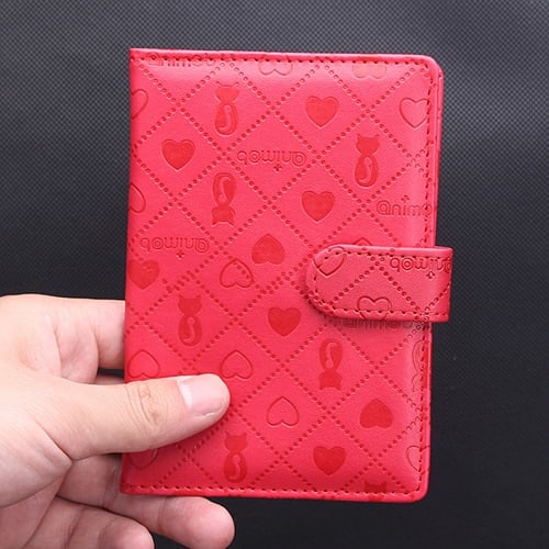 Colorful Passport Cover with Cute Heart and Kitty Designs - Wnkrs