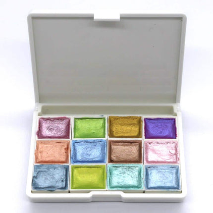 12 Colors Metallic Watercolor Paint - wnkrs