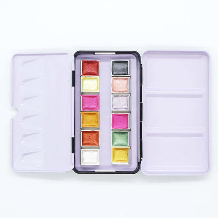 12 Colors Metallic Watercolor Paint - wnkrs