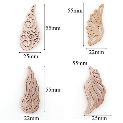 Wooden Wings Scrapbooking Embellishments 40 Pcs Set - wnkrs