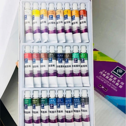 12-24 Colors Tube Acrylic Paint - wnkrs