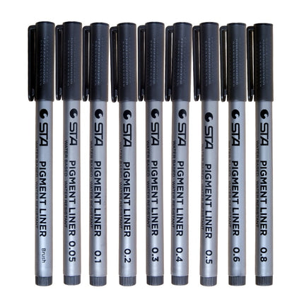 9 Pieces Water Based Brush Markers Set - wnkrs