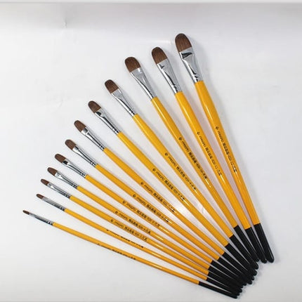 Yellow Design Weasel Hair Brush 6 Pcs Set - wnkrs