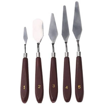 Set of 5 Stainless Steel Painting Knives - wnkrs