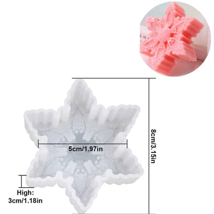 3D Snowflake Candle Mold - wnkrs
