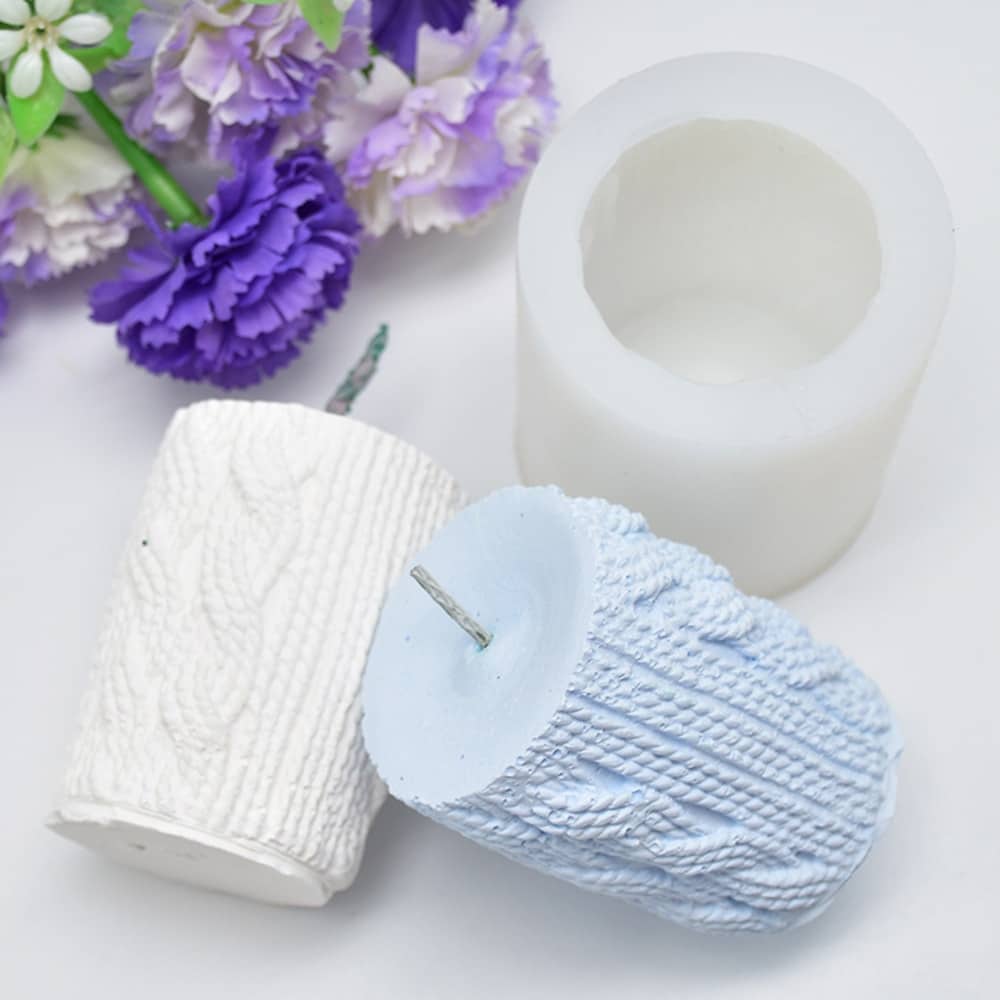Knitted Design Candle Mold