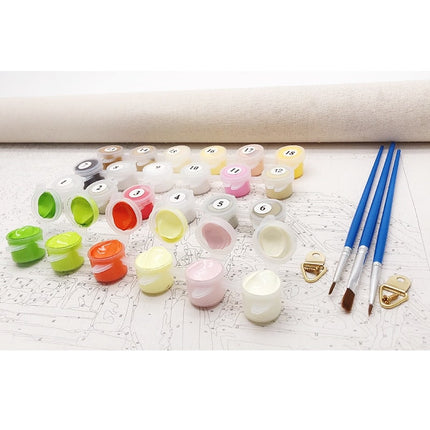 DIY Snowy Countryside Painting by Numbers - Wnkrs
