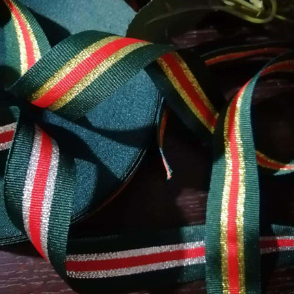 Green Striped Hat Decoration Ribbon - Wnkrs