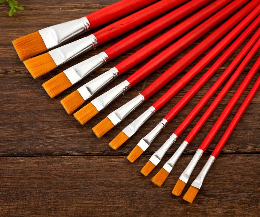 Oil Paint Brush 12 Pcs Set
