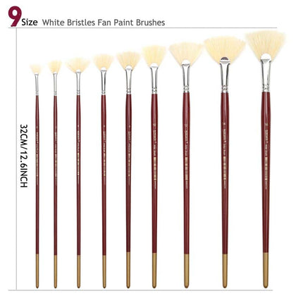 Bristles Long Fan Paint Brushes - Wnkrs
