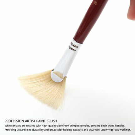 Bristles Long Fan Paint Brushes - Wnkrs