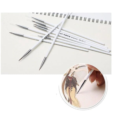 Set of 3 White Art Paint Brushes - wnkrs