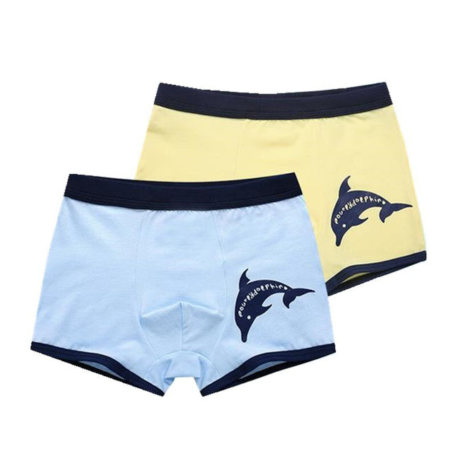 Fashion Whale Print Cotton Panties for Boys - Wnkrs