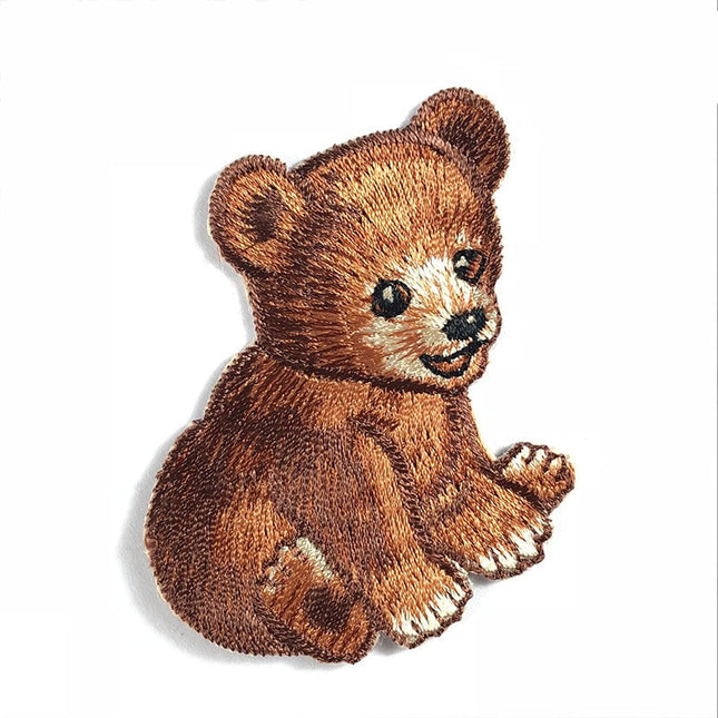 Bear Embroidered Cloth Sticker - Wnkrs