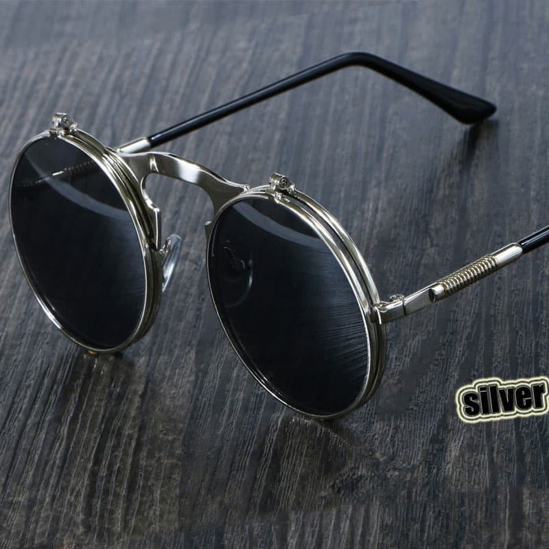Steampunk Style Round Sunglasses