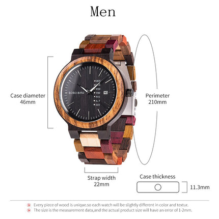 Wooden Watch with Colorful Band - wnkrs