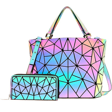 Women's Mosaic Design Tote Bag 2/3 Pcs Set - Wnkrs