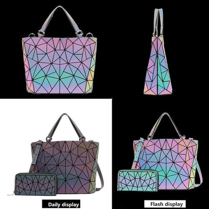 Women's Mosaic Design Tote Bag 2/3 Pcs Set - Wnkrs