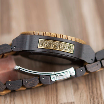 Men's Water-Resistant Wooden Mechanical Watch - wnkrs
