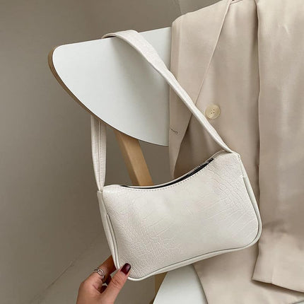 Crocodile Patterned Ladies Baguette Handbag for Women - Wnkrs