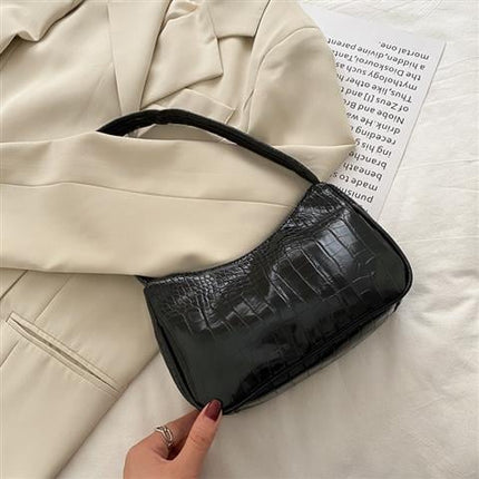 Crocodile Patterned Ladies Baguette Handbag for Women - Wnkrs