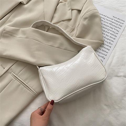 Crocodile Patterned Ladies Baguette Handbag for Women - Wnkrs