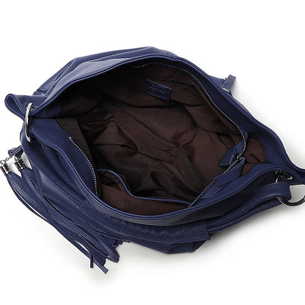 Soft Genuine Leather Tassel Tote Bag - Wnkrs