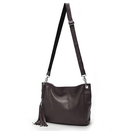 Soft Genuine Leather Tassel Tote Bag - Wnkrs