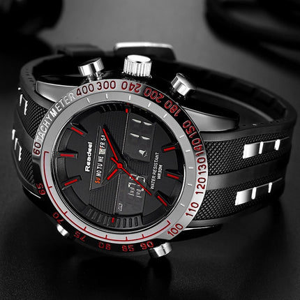 Waterproof Quartz Wristwatches for Men with Digital LED Dial - wnkrs